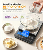 Báscula digital de la comida de la cocina, 22lb/10kg, 0.004 oz alta