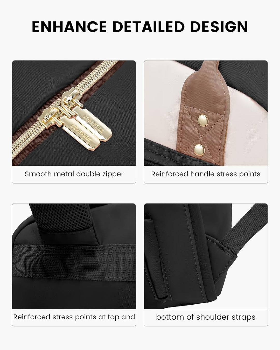LOVEVOOK Mochila para computadora portátil para mujer, bolsa para l...