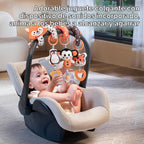 TUMAMA - Juguetes de arco de cochecito de bebé en blanco y negro, juguetes de sonajero colgantes en espiral extraíbles, asiento de coche de alto contraste y juguetes para cochecito de bebé de 0, 3, 6
