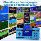 Juego de mano para niños, 10 juegos clásicos retro precargados, pantalla IPS de 3.0 pulgadas, dispositivo de juego portátil, reproductor de videojuegos recargable, mini juguete electrónico de viaje de