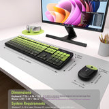 Whalices 52 Combo de teclado y mouse inalámbricos, 2.4 G, recargabl...