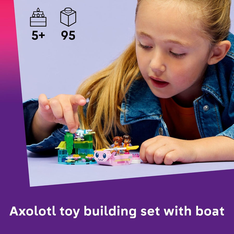 LEGO Friends Axolotl Adventure Boat Building Toy para
