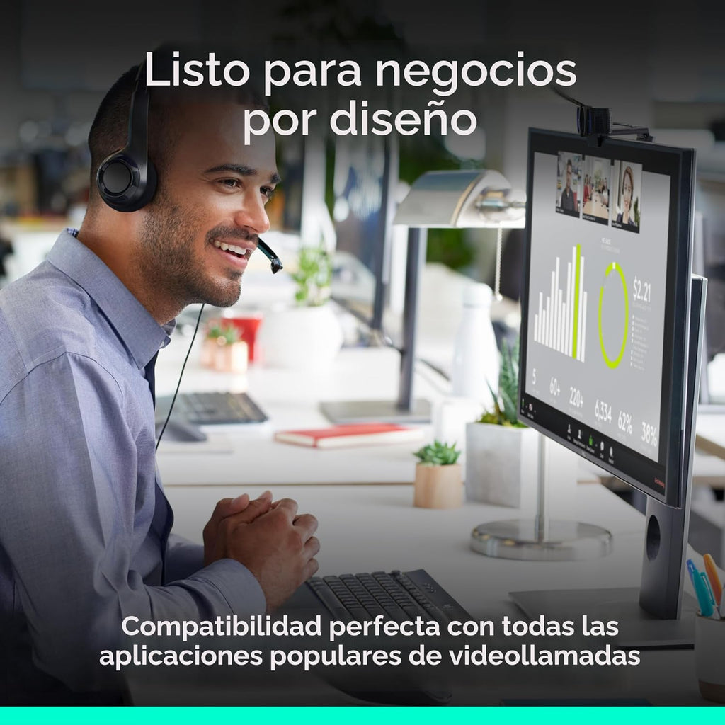 Logitech C920e HD 1080p Cámara web con micrófono habilitado, certif...