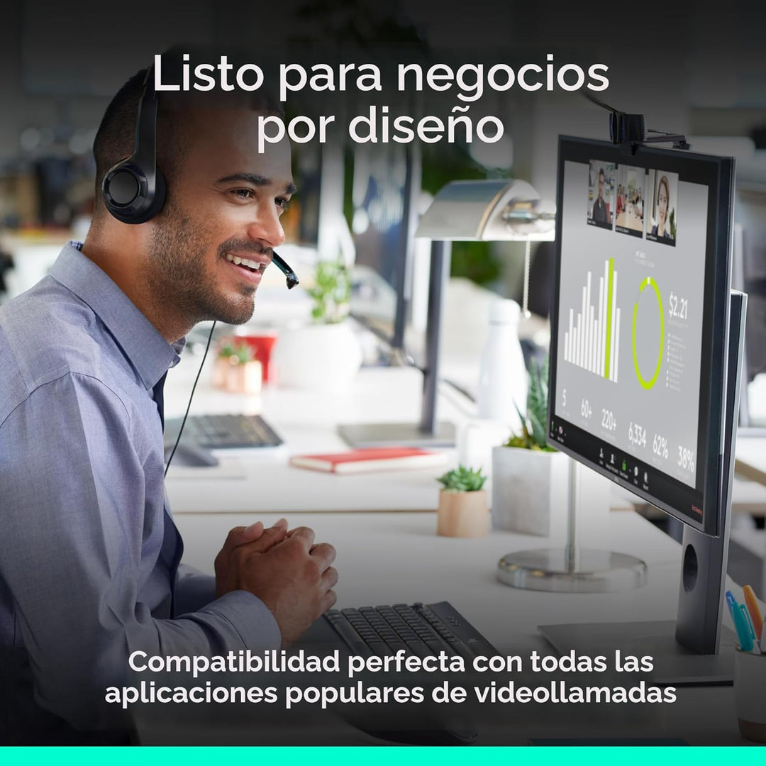 Logitech C920e HD 1080p Cámara web con micrófono habilitado, certif...