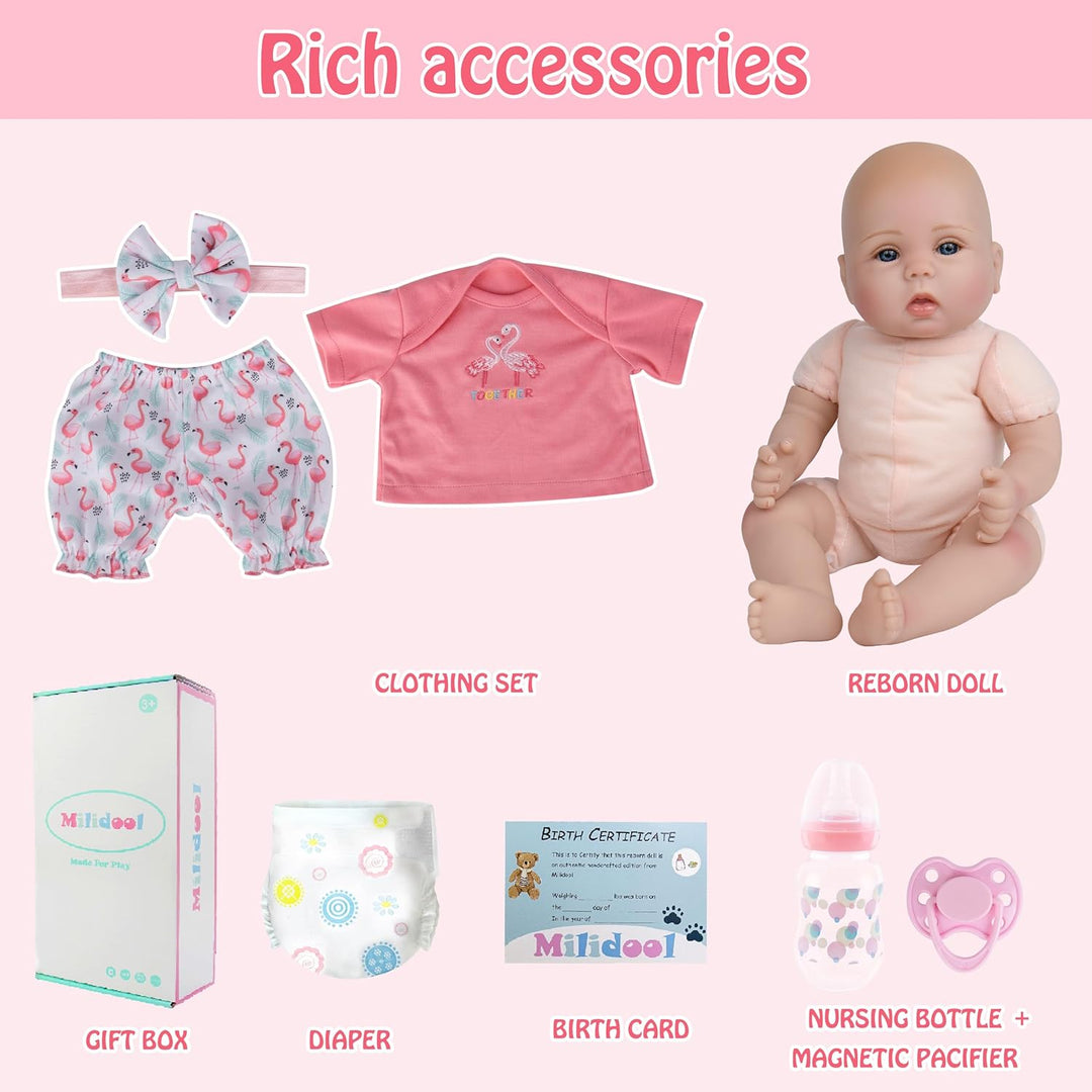Milidool Muñecas Realistas de Bebé Reborn Niña - Muñecas de Bebé Re...
