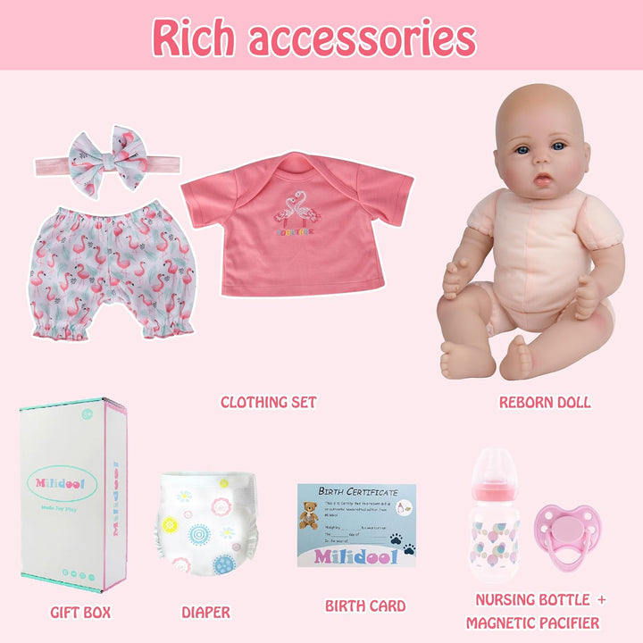 Milidool Muñecas Realistas de Bebé Reborn Niña - Muñecas de Bebé Re...