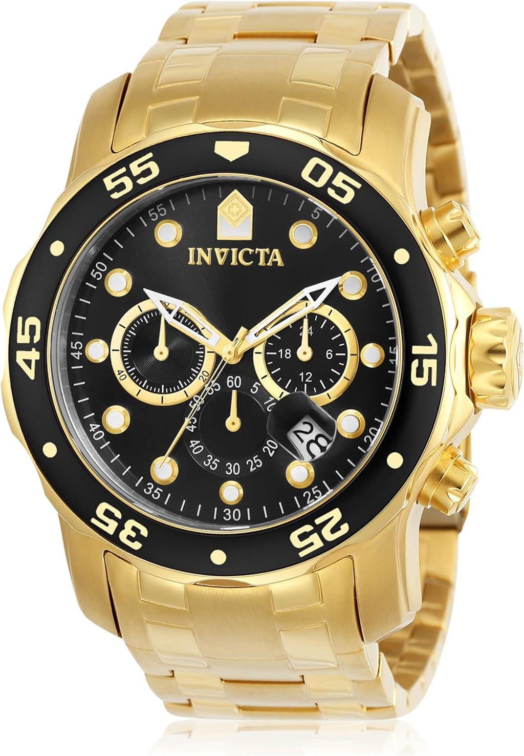 Invicta Pro Diver - Reloj cronógrafo de cuarzo con correa de acero inoxidable, color plateado, modelo 26 0073