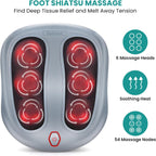 Nekteck Masajeador de pies Shiatsu con calor para fascitis plantar