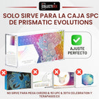 Prismatic Evolutions SPC - Caja de acrílico con tapa magnética, acrílico de 8 + 0.197 in de grosor con imanes de 0.197 x 0.118 in, compatible con Prismatic Evolutions Super Premium