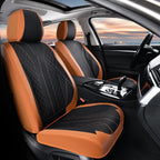 Juego completo de fundas de asiento de coche de cuero, fundas automotrices impermeables, protectores de asiento de coche para 5 asientos, almohadillas de asiento delanteras y traseras de
