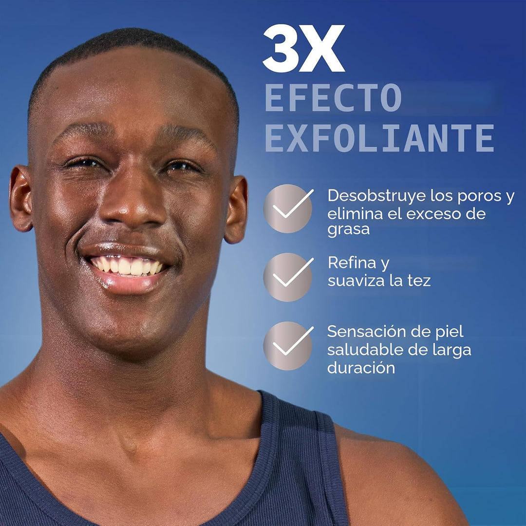 NIVEA MEN Exfoliante facial de limpieza profunda de hidratación máx...