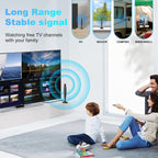 Antena de TV para Smart TV Interior, Antena Digital para Canales Locales, Soporte 4k 1080p con Base Magnética Fuerte, Recepción de Largo Alcance con Amplificador de Señal para TV Viejas/HD