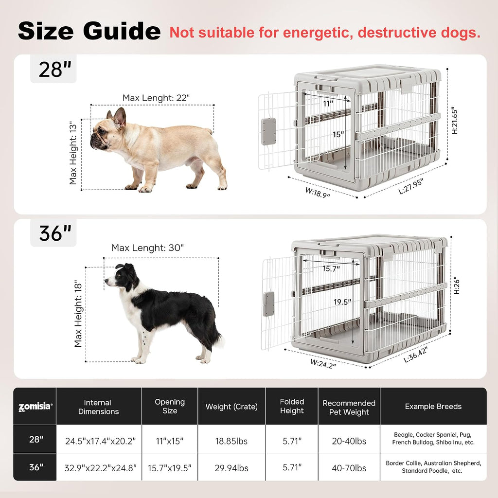 Jaula plegable para perros de 28 pulgadas de largo, resistente