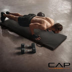 CAP Barbell Alfombrilla de ejercicio plegable, duradera, antidesgarros, acolchado grueso para fitness, aeróbicos, gimnasia y entrenamientos en casa. 72 pulgadas de largo x 24 pulgadas de ancho x 2