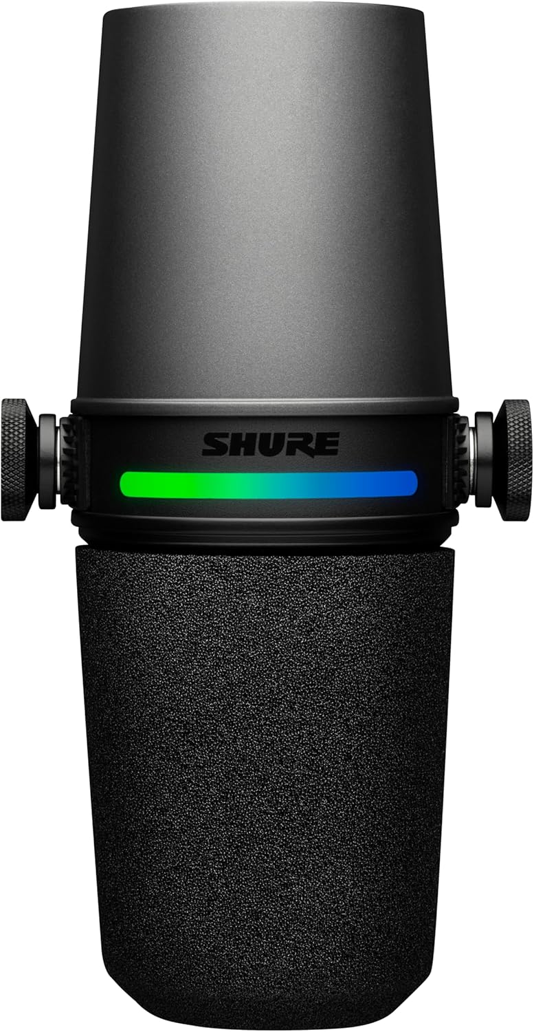 Shure MV7i - Micrófono inteligente - Micrófono USB-C y XLR para pod...