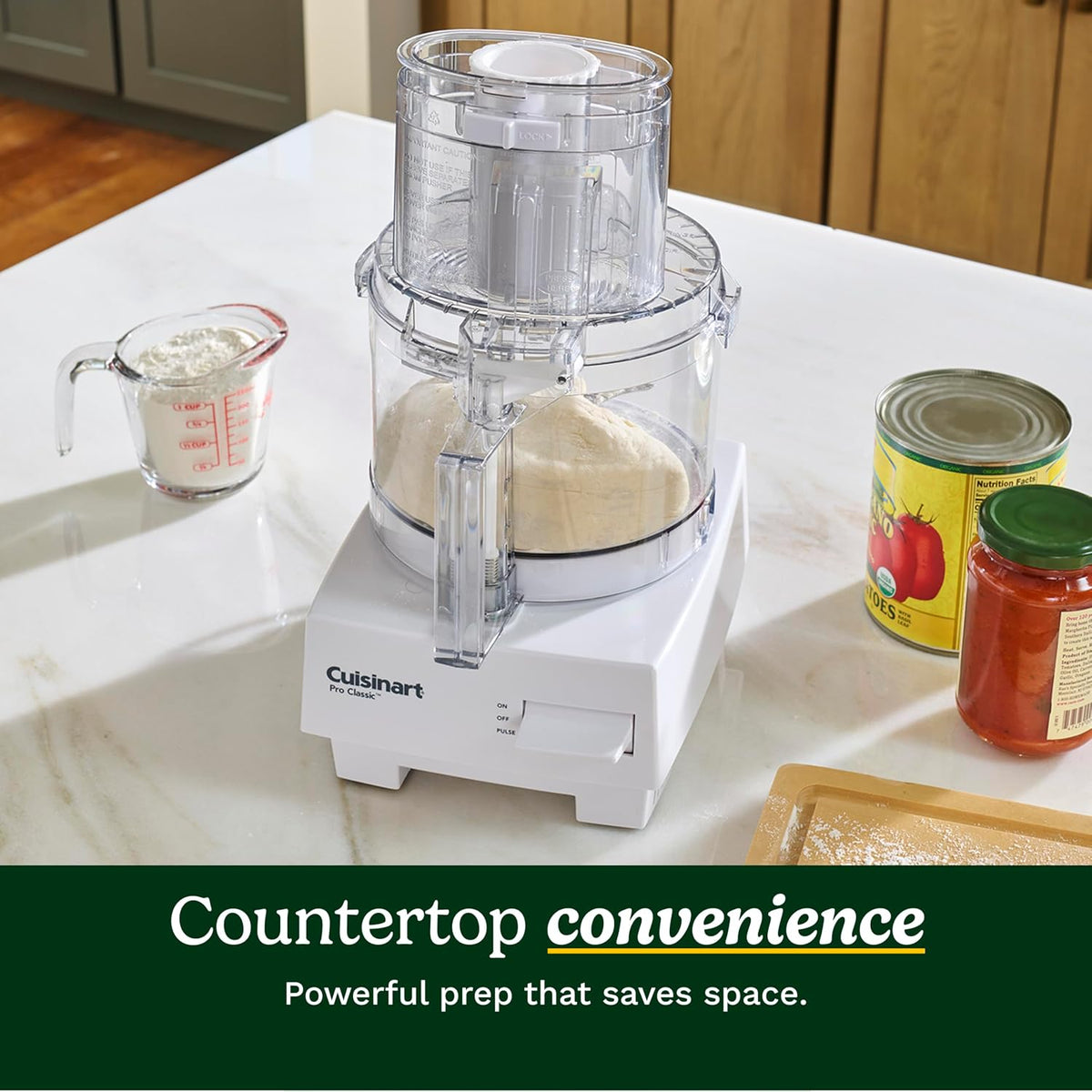Cuisinart DLC-10SYP1 - Procesador de alimentos de 7 tazas, motor de 600 vatios, blanco