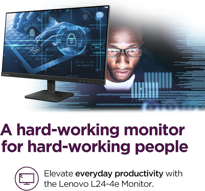 Lenovo L24-4e - Monitor de oficina - Pantalla IPS FHD de 23.8"...