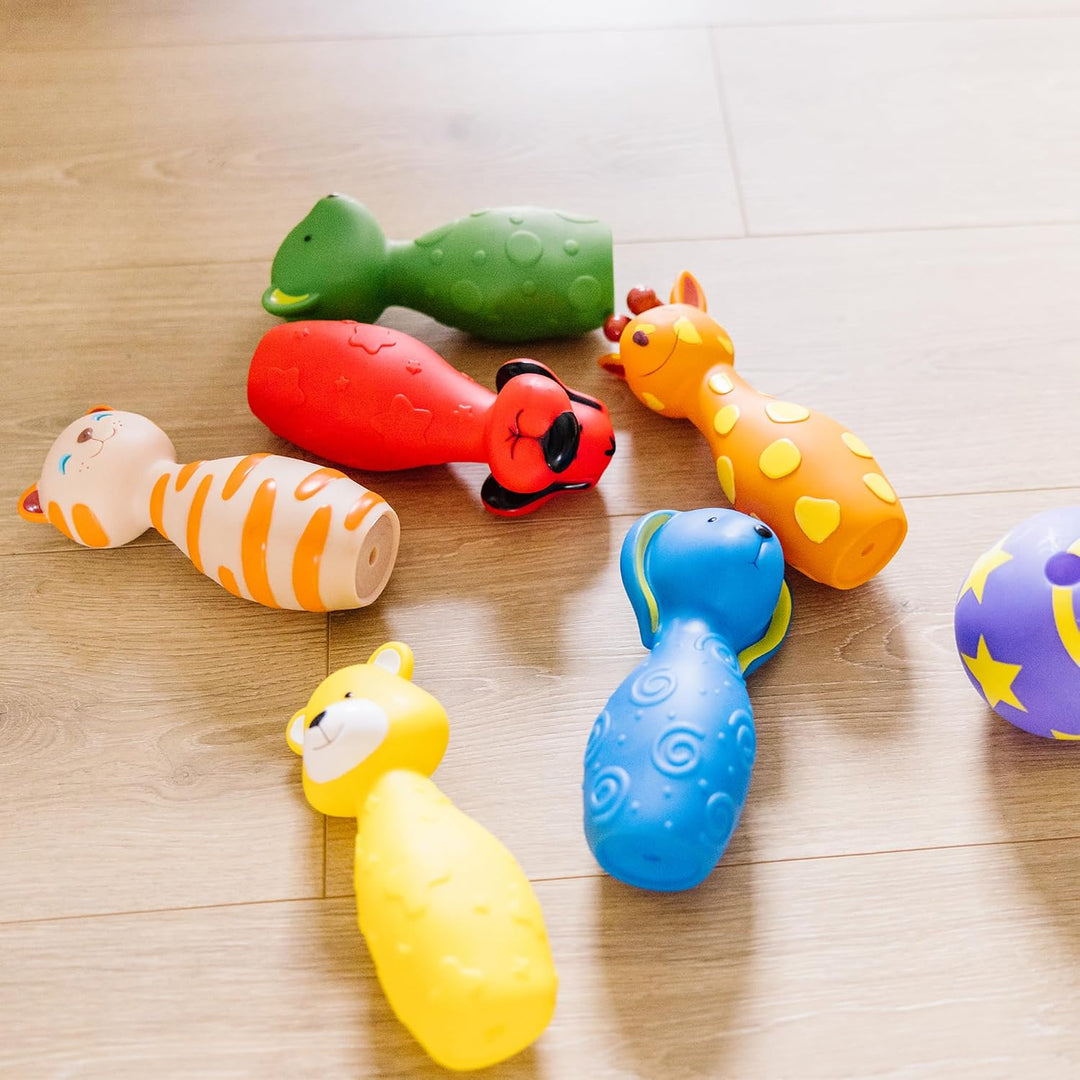 Melissa &amp; Doug K's, juego de los amigos del boliche, 6 pine...