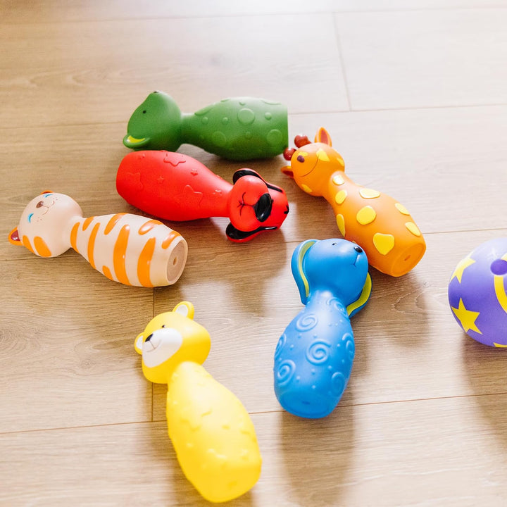 Melissa &amp; Doug K's, juego de los amigos del boliche, 6 pine...