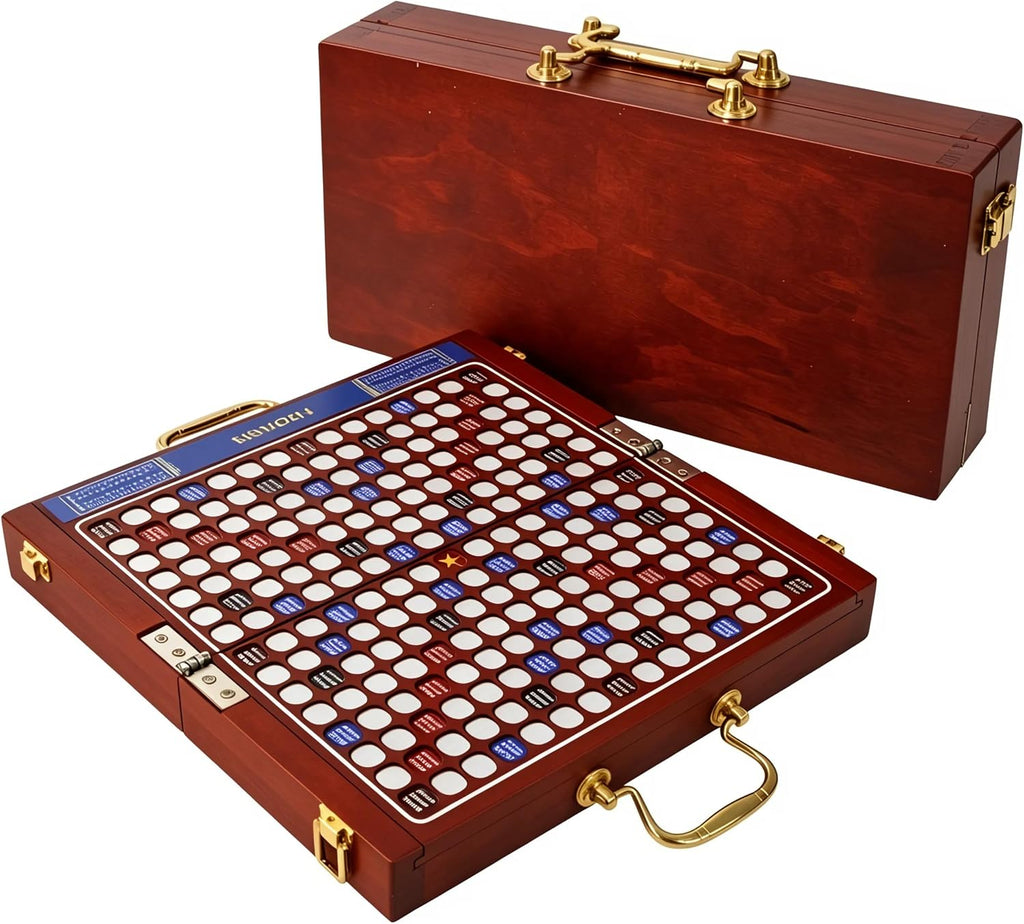 Madera maciza: juego de mesa de crucigrama edición de viaje de lujo, viaje