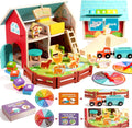 Casa de muñecas Montessori Farm para niños pequeños de 3 a 5