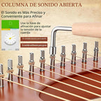 Lotkey Lyre Harp, 16 Cuerdas de Metal, Silla de Hierro, Lejía de Arpa en Nogal con Llave de Afinación, Extracción de Cuerdas, Manual y Bolsa de Gig