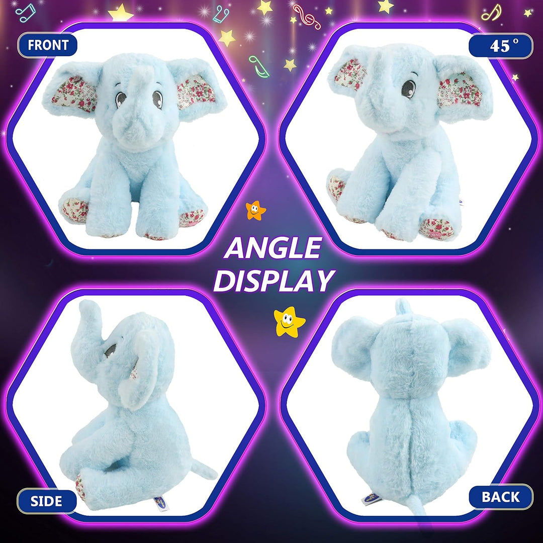 BSTAOFY - Elefante de peluche musical con luces LED de 12 pulgadas,...