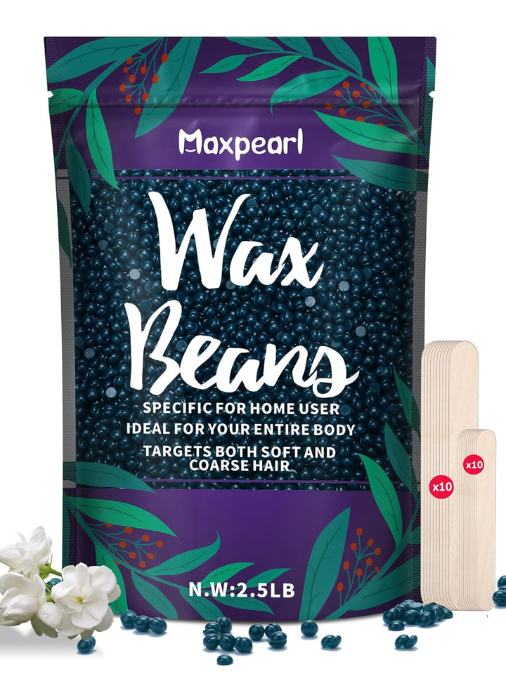 Maxpearl - Perlas de cera dura para depilación, bolsa de recarga de...