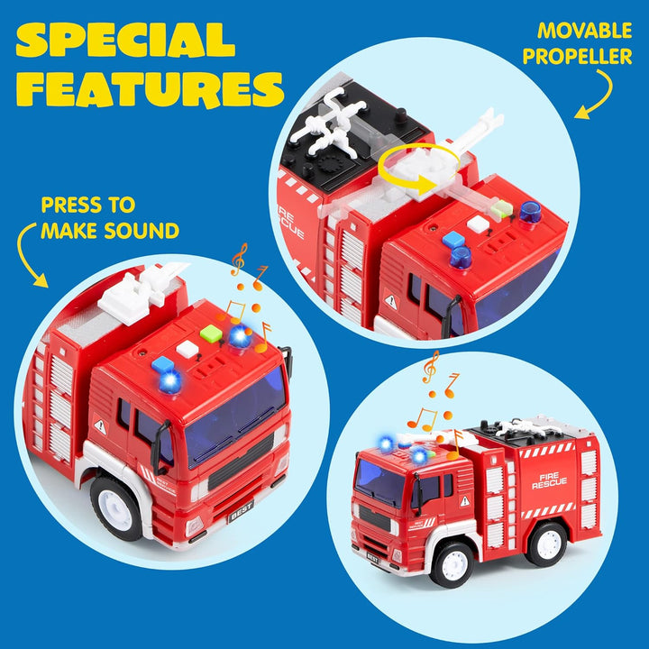 JOYIN 4 paquetes de juguetes de vehículos de emergencia