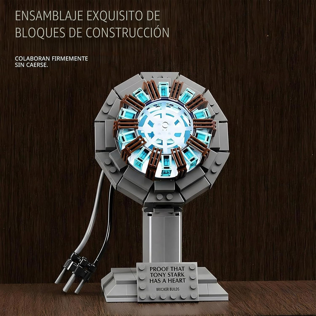 Juego de bloques de construcción de Arc Reactor, un modelo de juguete a prueba de que Tony tiene un corazón, un regalo para adultos y niños