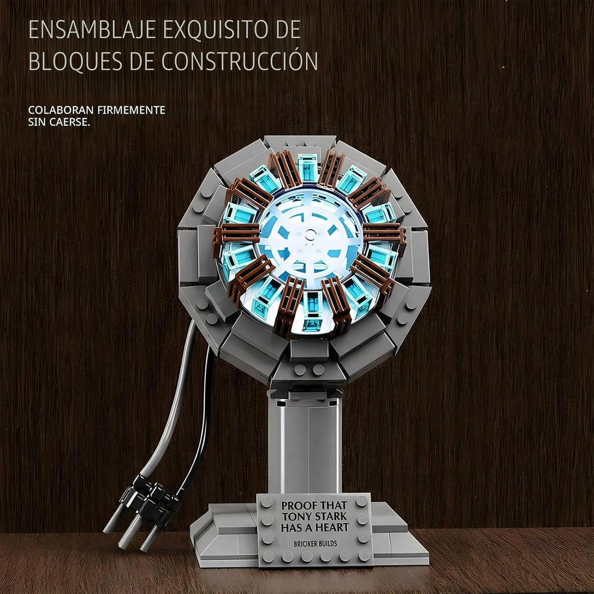 Juego de bloques de construcción de Arc Reactor, un modelo de juguete a prueba de que Tony tiene un corazón, un regalo para adultos y niños
