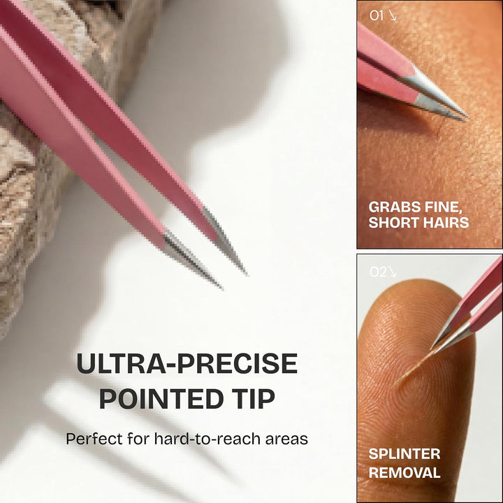 Beauty Power Juego de pinzas profesionales \u2013 Pinzas de acero i...