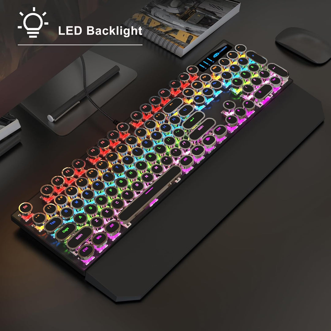 MageGee - Teclado mecánico estilo máquina de escribir para juegos r...