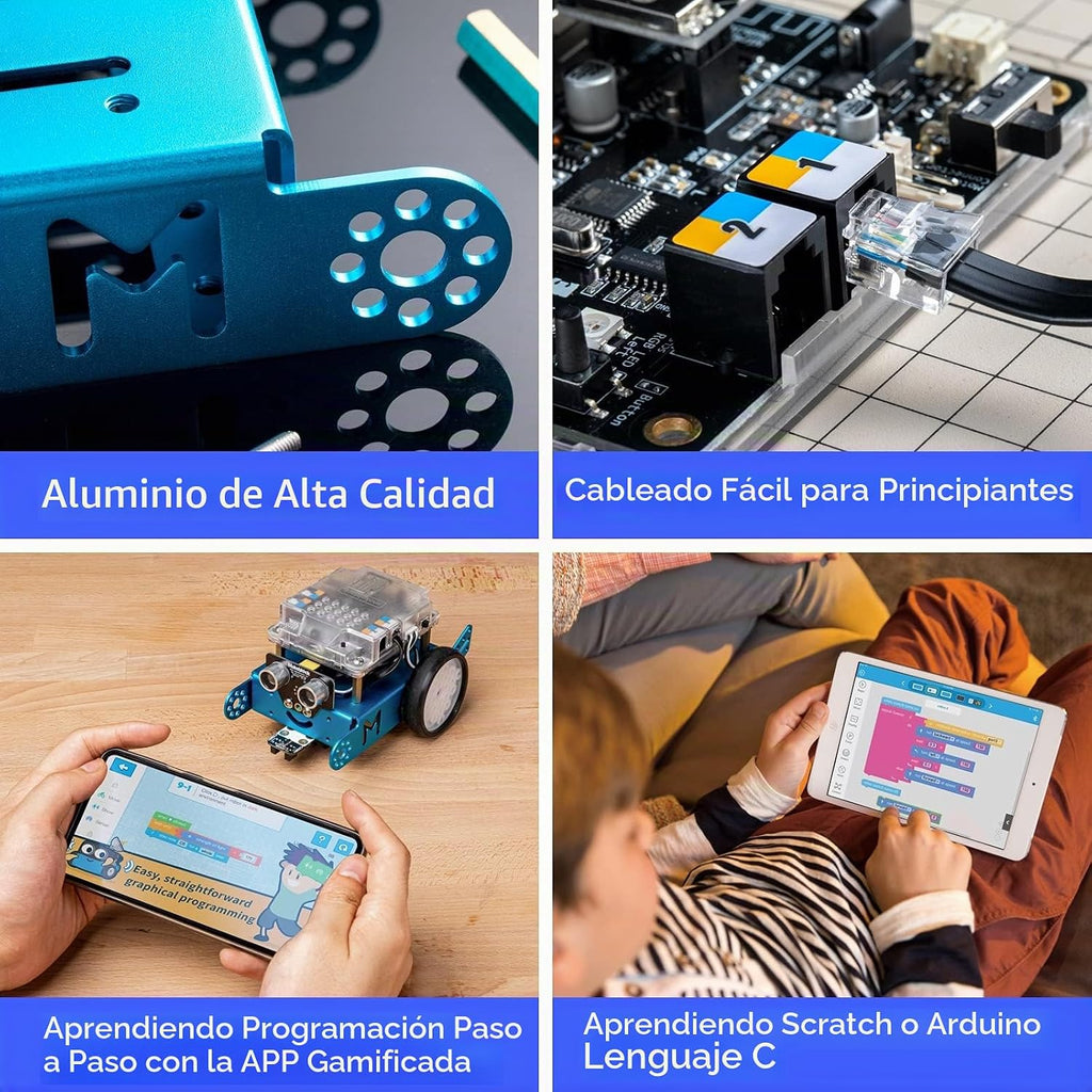 Makeblock Kit de robot mBot + paquete de complemento de robot servo