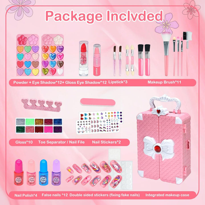 Juegos de maquillaje para niñas \u2013 74 piezas de maquillaje lava...