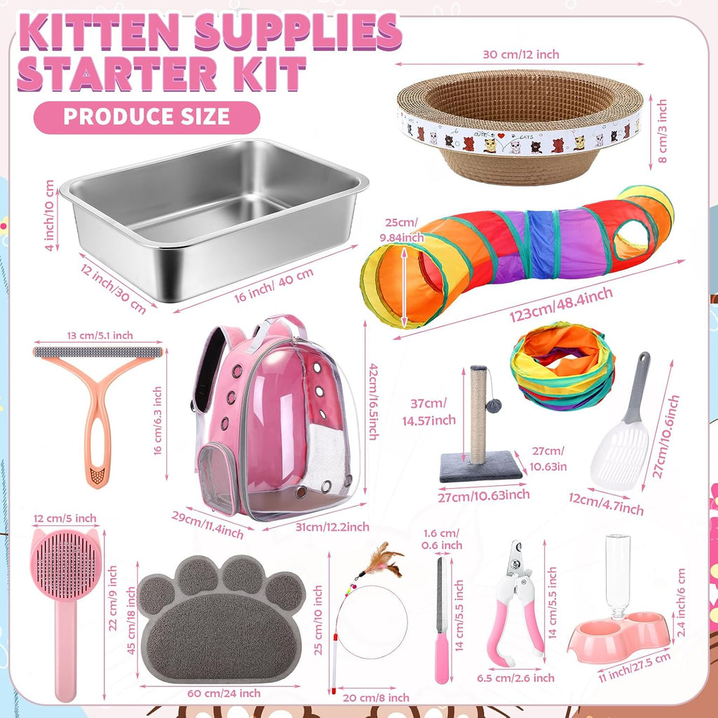 Kit de iniciación para gatitos de 31 piezas, esenciales para
