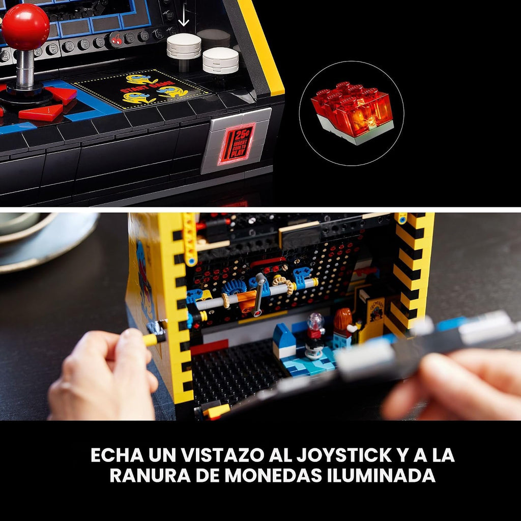 LEGO Icons PAC-Man - Juego de construcción arcade para adultos, decoración coleccionable de oficina, estante o dormitorio, regalos para hombres y mujeres, con mango móvil para recrear, 10323