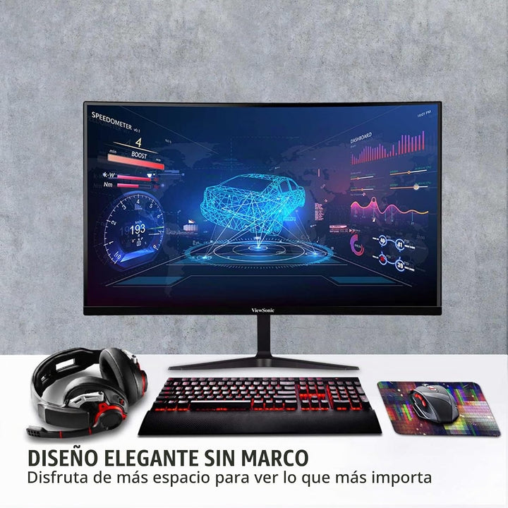 ViewSonic VX2718-PC-MHD Monitor de juegos curvado de 27 pulgadas 10...