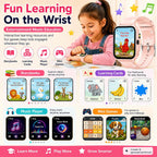 Reloj inteligente para niños de 5 a 12 años, juegos de funciones Ai con pantalla táctil HD, con cámara de video, reproductor de música, podómetro, ritmo cardíaco, rastreador de sueño, regalos de Navidad y cumpleaños para niñas (rosa, 1.85 pulgadas)
