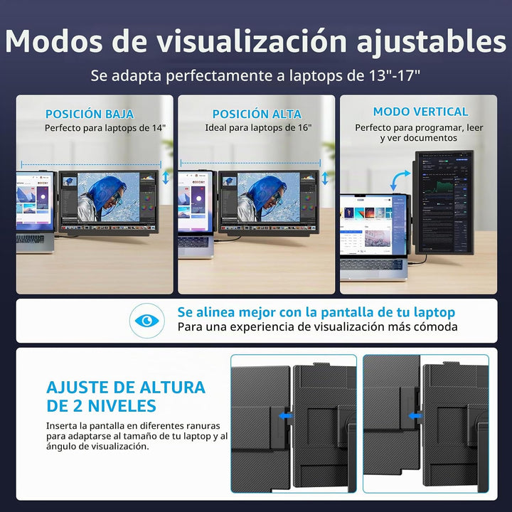 Wixzet Extensor de pantalla para laptop, 15.6 pulgadas FHD 1080P IP...