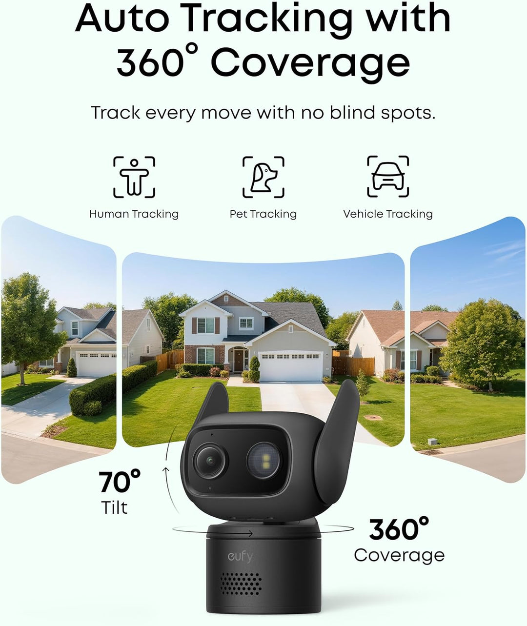 eufy Security Cámara para interiores y exteriores C31, IP66, visión...