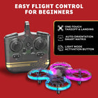 FAO Schwarz Disco Lightshow RC Drone para niños, volante de acrobacias con