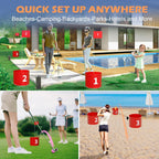 Juego de golf LED con 2 palos, juego de práctica de 6 agujeros para adultos y familia, juego de patio de batalla de plástico para interiores y exteriores con bolas, banderas, perfecto para