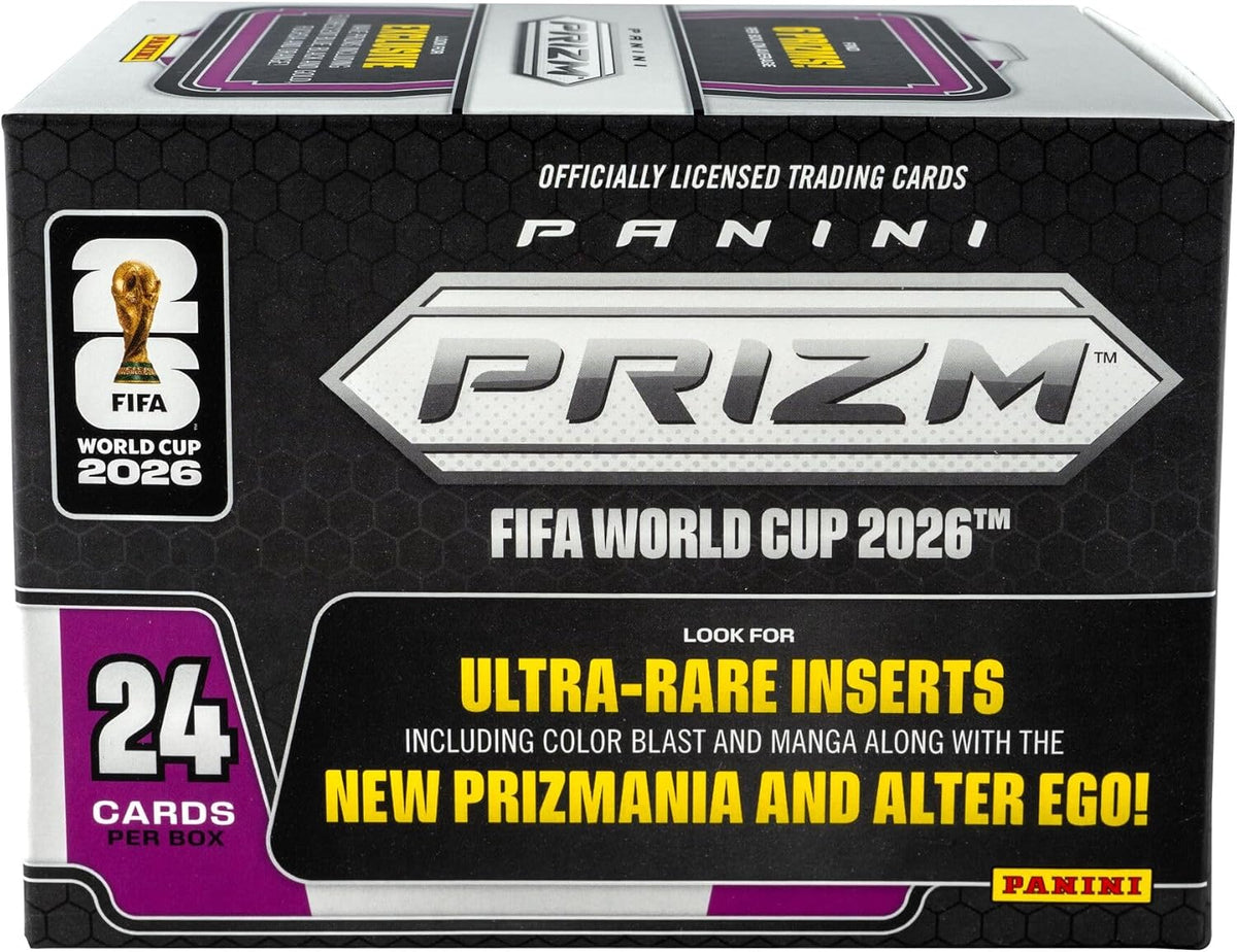 Panini Prizm World Cup Soccer 2026 - Caja de valor, exclusiva de tarjetas