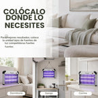 Lámpara ASPECTEK Exterminador eléctrico de insectos, bombillas UV de 20 W, control de mosca, mosquitos, mosquitos y polillas, uso en interiores y exteriores cubiertos para el hogar, garaje, patio y granja