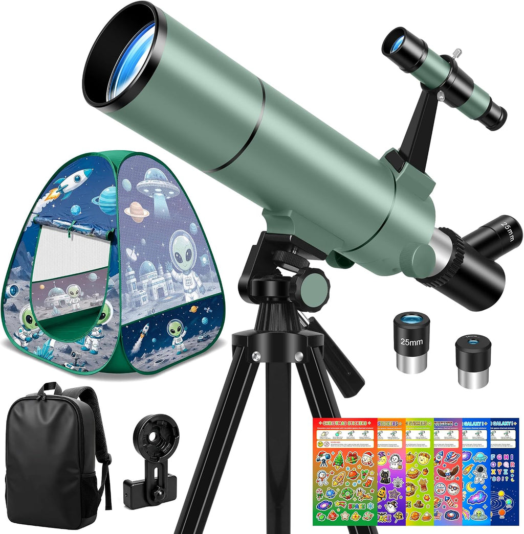 Telescopio para niños de 8 a 12 años y principiantes adultos