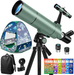 Telescopio para niños de 8 a 12 años y principiantes adultos