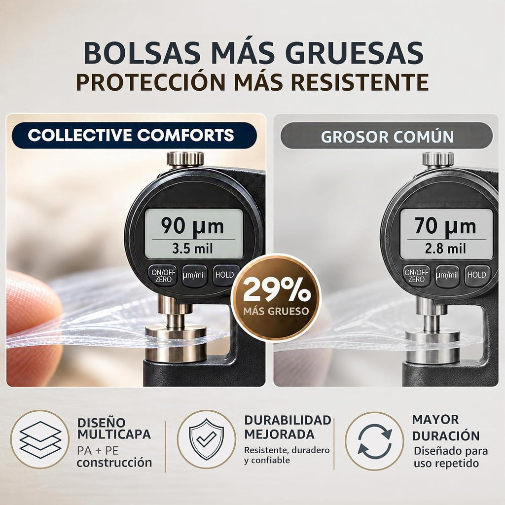 Paquete de 8 bolsas de almacenamiento al vacío XXL y