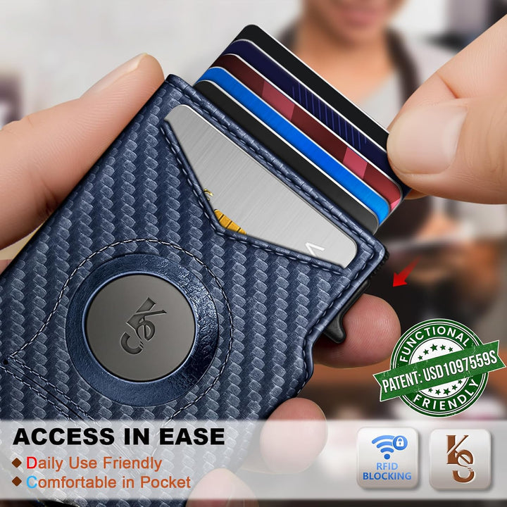 KEMISANT Billetera Airtag para hombre, delgada con bolsillo frontal...