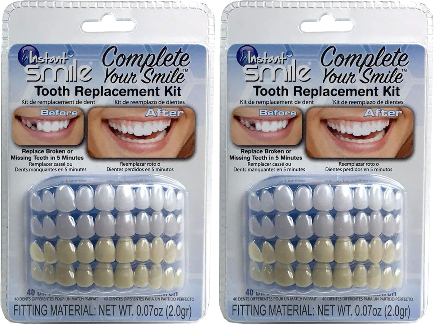 Instant Smile Complete su kit de reemplazo temporal de dientes de s...